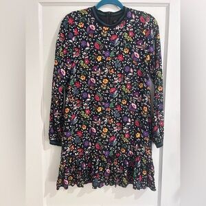 Zara women’s Trafaluc collection black and multicolor floral dress medium